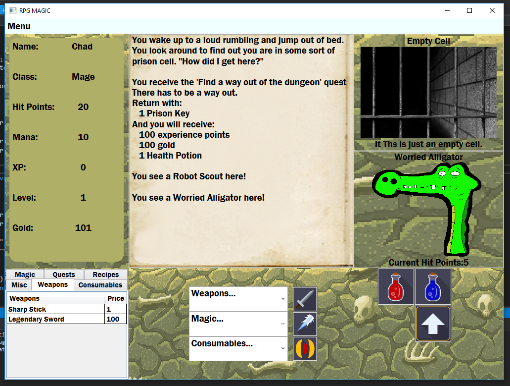 Screen from Game